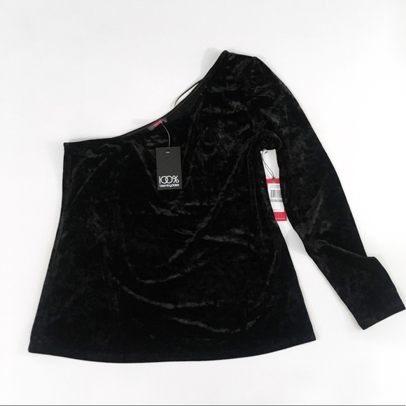 3/$21 Asymmetrical Black Velvet Bloomingdales - Picture 8 of 8